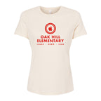 BELLA + CANVAS Women's Relaxed Fit Heather CVC Tee - Heather Natural - Front
