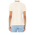 BELLA + CANVAS Women's Relaxed Fit Heather CVC Tee - Heather Natural - On Model Back