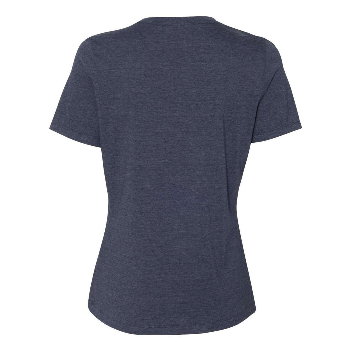 BELLA + CANVAS Women's Relaxed Fit Heather CVC Tee - Heather Navy - Back