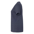 BELLA + CANVAS Women's Relaxed Fit Heather CVC Tee - Heather Navy - Direct Side