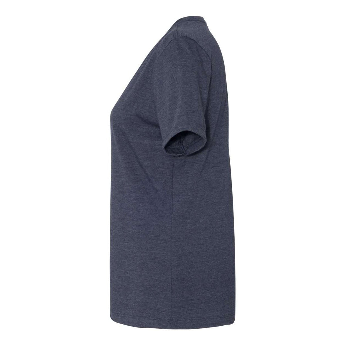 BELLA + CANVAS Women's Relaxed Fit Heather CVC Tee - Heather Navy - Direct Side