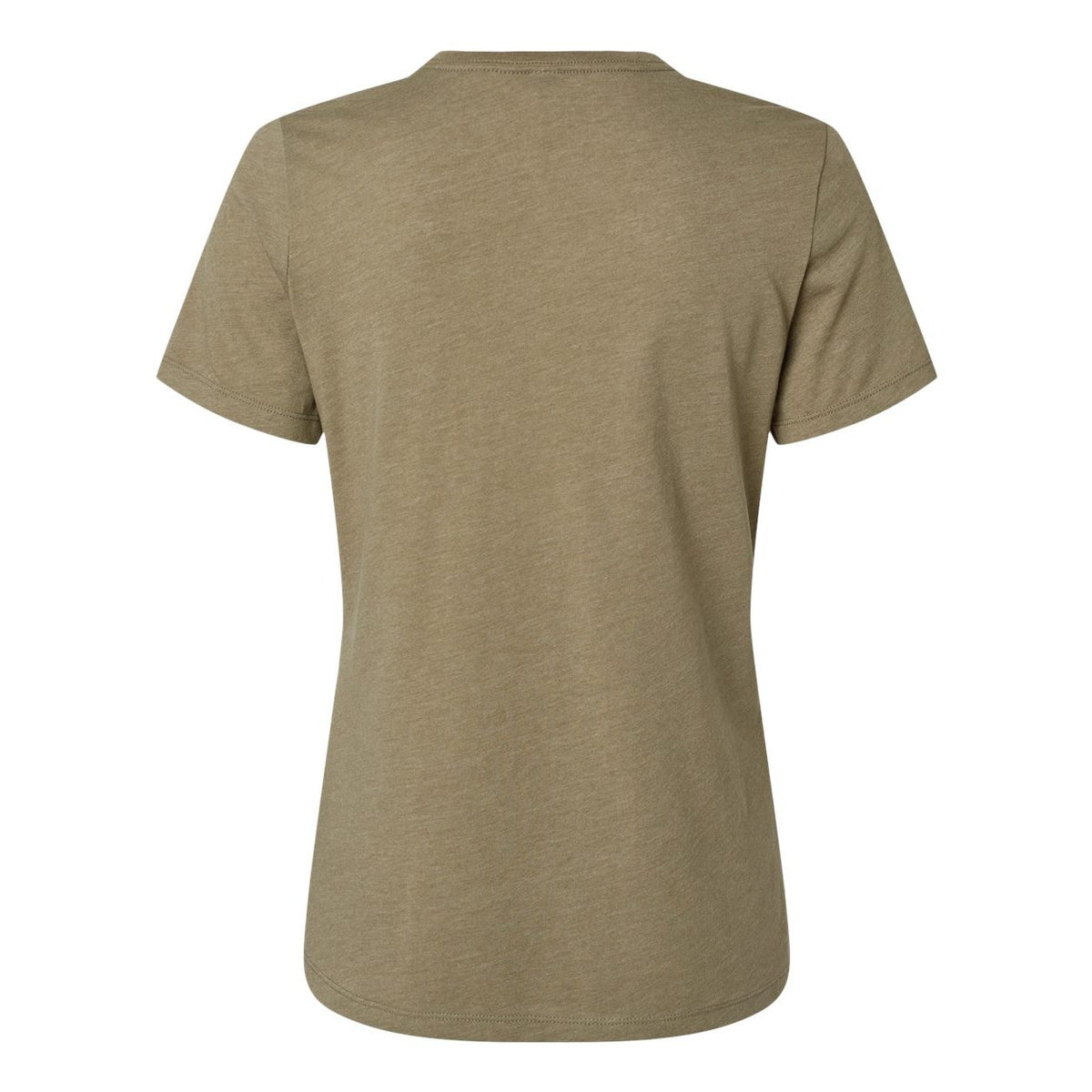 BELLA + CANVAS Women's Relaxed Fit Heather CVC Tee - Heather Olive - Back