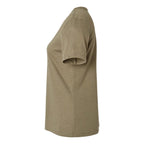 BELLA + CANVAS Women's Relaxed Fit Heather CVC Tee - Heather Olive - Direct Side