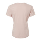 BELLA + CANVAS Women's Relaxed Fit Heather CVC Tee - Heather Pink Gravel - Back