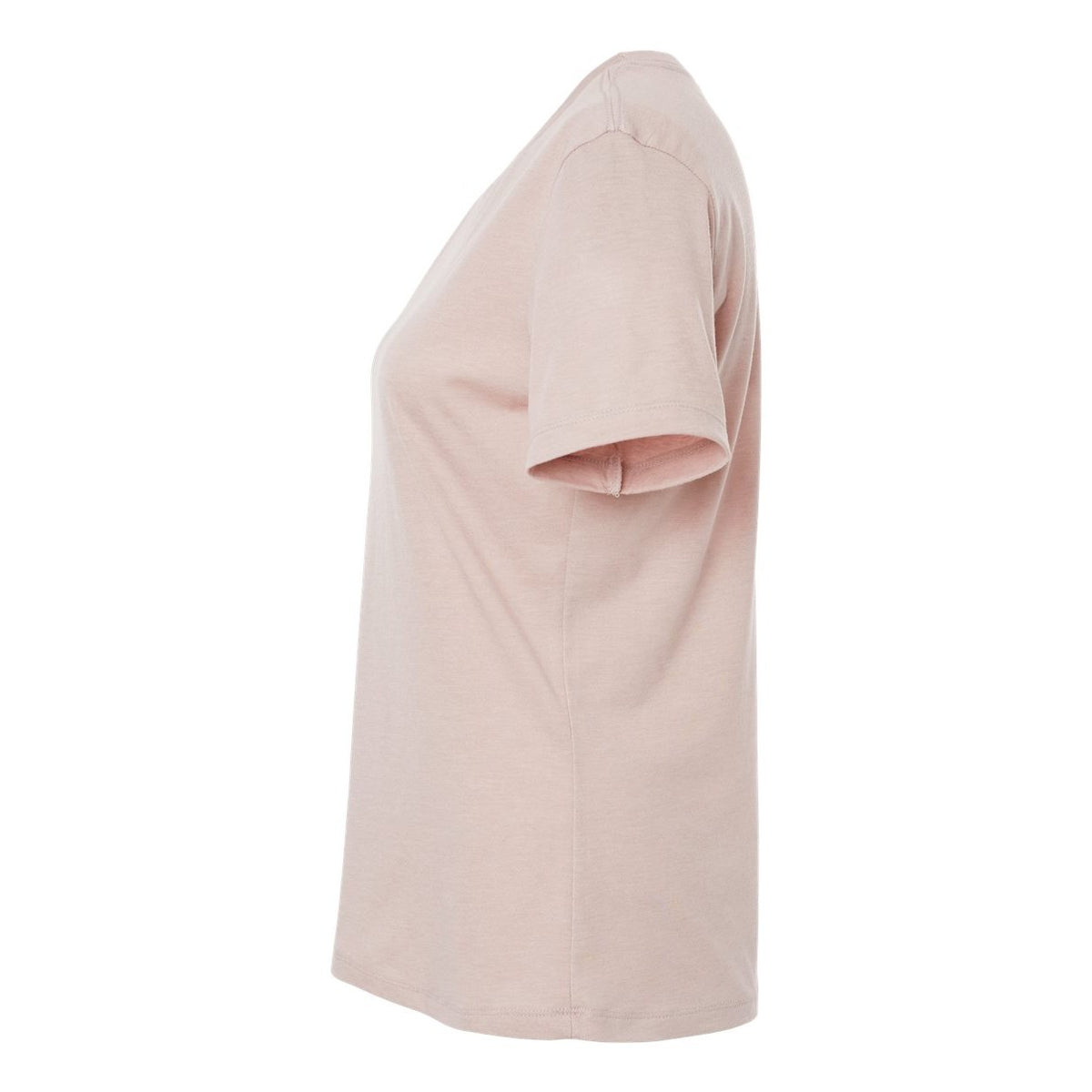 BELLA + CANVAS Women's Relaxed Fit Heather CVC Tee - Heather Pink Gravel - Direct Side