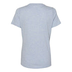 BELLA + CANVAS Women's Relaxed Fit Heather CVC Tee - Heather Prism Blue - Back