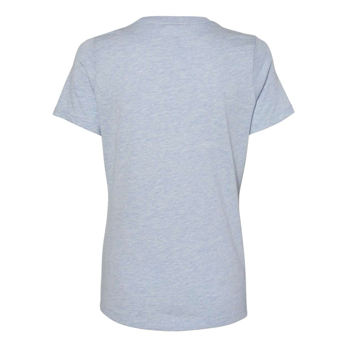 BELLA + CANVAS Women's Relaxed Fit Heather CVC Tee - Heather Prism Blue - Back
