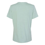 BELLA + CANVAS Women's Relaxed Fit Heather CVC Tee - Heather Prism Dusty Blue - Back