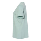BELLA + CANVAS Women's Relaxed Fit Heather CVC Tee - Heather Prism Dusty Blue - Direct Side