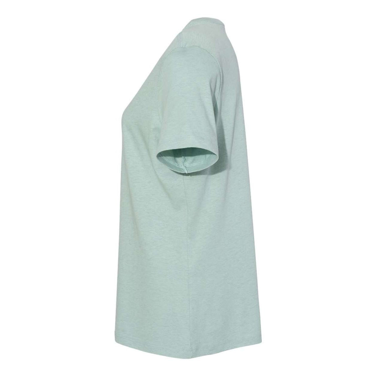 BELLA + CANVAS Women's Relaxed Fit Heather CVC Tee - Heather Prism Dusty Blue - Direct Side