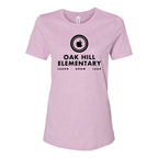 BELLA + CANVAS Women's Relaxed Fit Heather CVC Tee - Heather Prism Lilac - Front