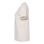 BELLA + CANVAS Women's Relaxed Fit Heather CVC Tee - Heather Prism Natural - Direct Side