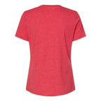 BELLA + CANVAS Women's Relaxed Fit Heather CVC Tee - Heather Red - Back