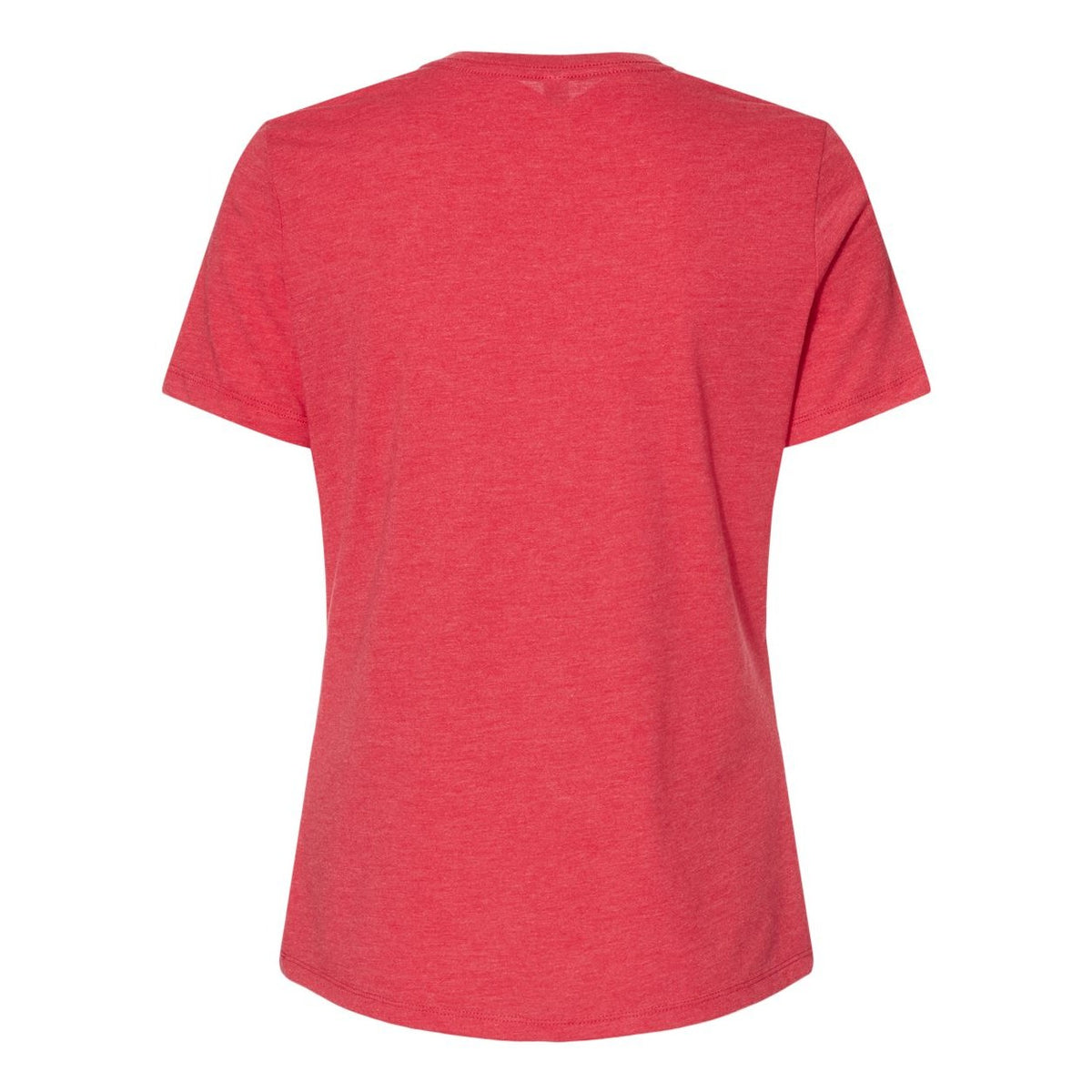 BELLA + CANVAS Women's Relaxed Fit Heather CVC Tee - Heather Red - Back