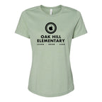 BELLA + CANVAS Women's Relaxed Fit Heather CVC Tee - Heather Sage - Front