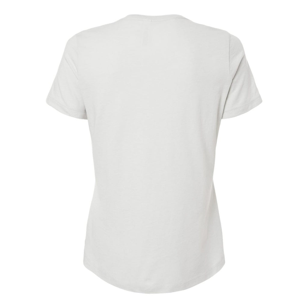 BELLA + CANVAS Women's Relaxed Fit Heather CVC Tee - Heather Silver - Back
