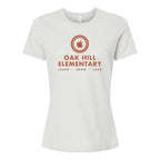 BELLA + CANVAS Women's Relaxed Fit Heather CVC Tee - Heather Silver - Front