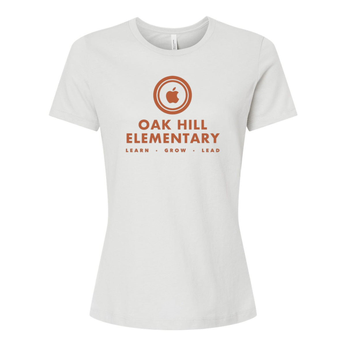 BELLA + CANVAS Women's Relaxed Fit Heather CVC Tee - Heather Silver - Front