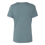 BELLA + CANVAS Women's Relaxed Fit Heather CVC Tee - Heather Slate - Back