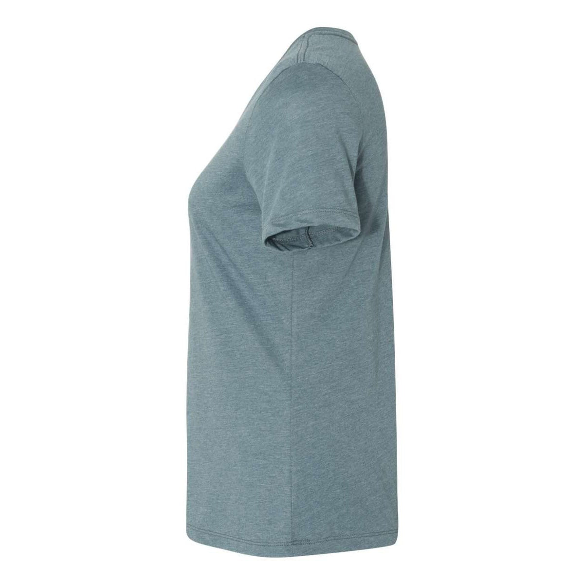 BELLA + CANVAS Women's Relaxed Fit Heather CVC Tee - Heather Slate - Direct Side