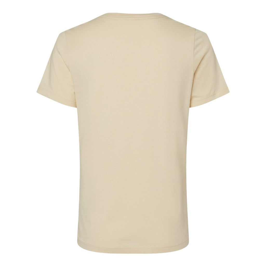 BELLA + CANVAS Women's Relaxed Fit Heather CVC Tee - Heather Soft Cream - Back