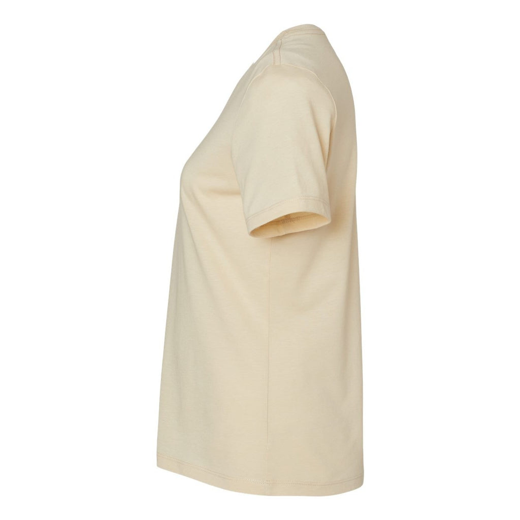 BELLA + CANVAS Women's Relaxed Fit Heather CVC Tee - Heather Soft Cream - Direct Side