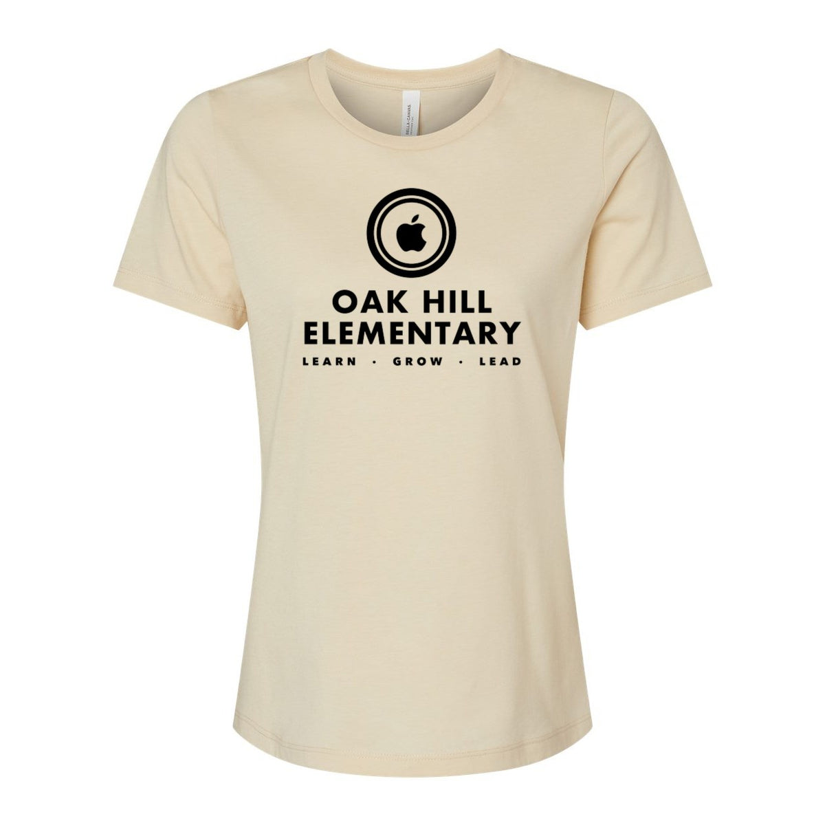 BELLA + CANVAS Women's Relaxed Fit Heather CVC Tee - Heather Soft Cream - Front