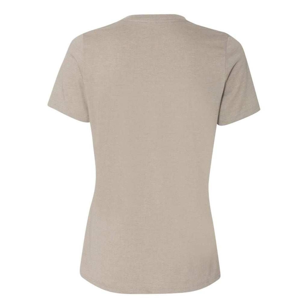BELLA + CANVAS Women's Relaxed Fit Heather CVC Tee - Heather Stone - Back
