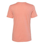 BELLA + CANVAS Women's Relaxed Fit Heather CVC Tee - Heather Sunset - Back