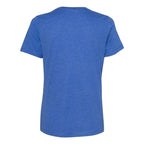 BELLA + CANVAS Women's Relaxed Fit Heather CVC Tee - Heather True Royal - Back
