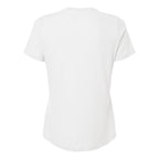 BELLA + CANVAS Women's Relaxed Fit Heather CVC Tee - Solid White Blend - Back