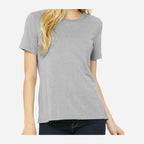 BELLA + CANVAS Women's Relaxed Fit Triblend Tee - Athletic Grey Triblend - On Model Front