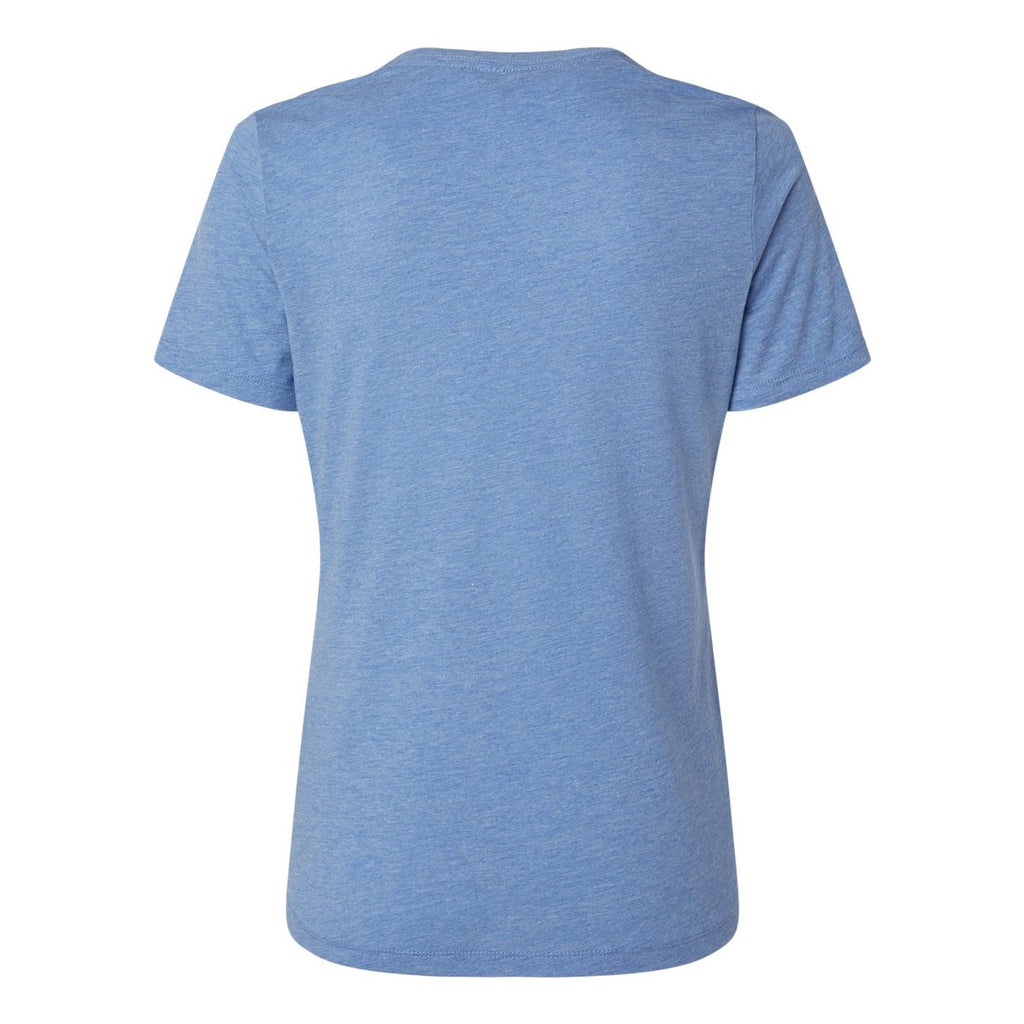 BELLA + CANVAS Women's Relaxed Fit Triblend Tee - Blue Triblend - Back