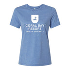 BELLA + CANVAS Women's Relaxed Fit Triblend Tee - Blue Triblend - Front