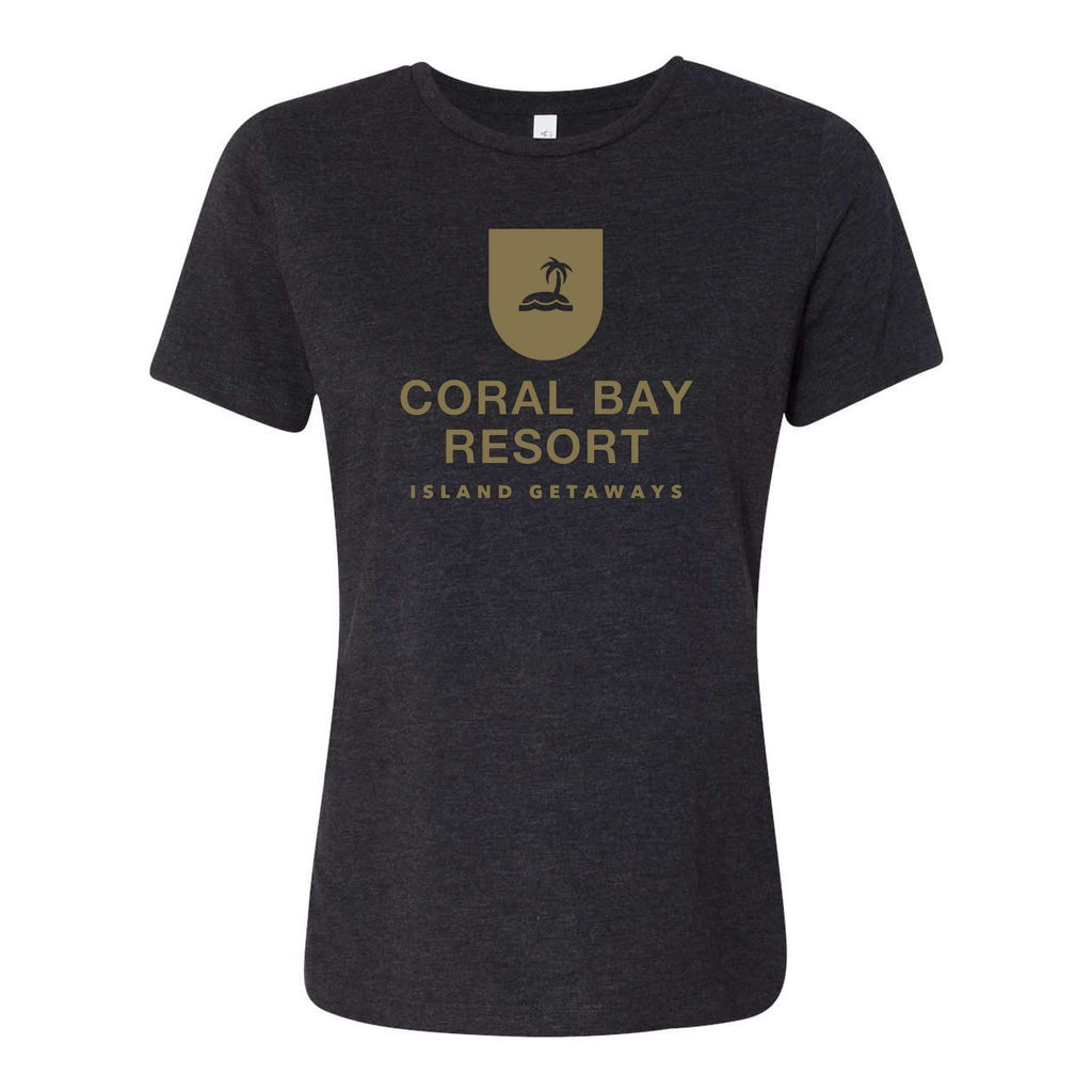 BELLA + CANVAS Women's Relaxed Fit Triblend Tee - Charcoal Black Triblend - Front