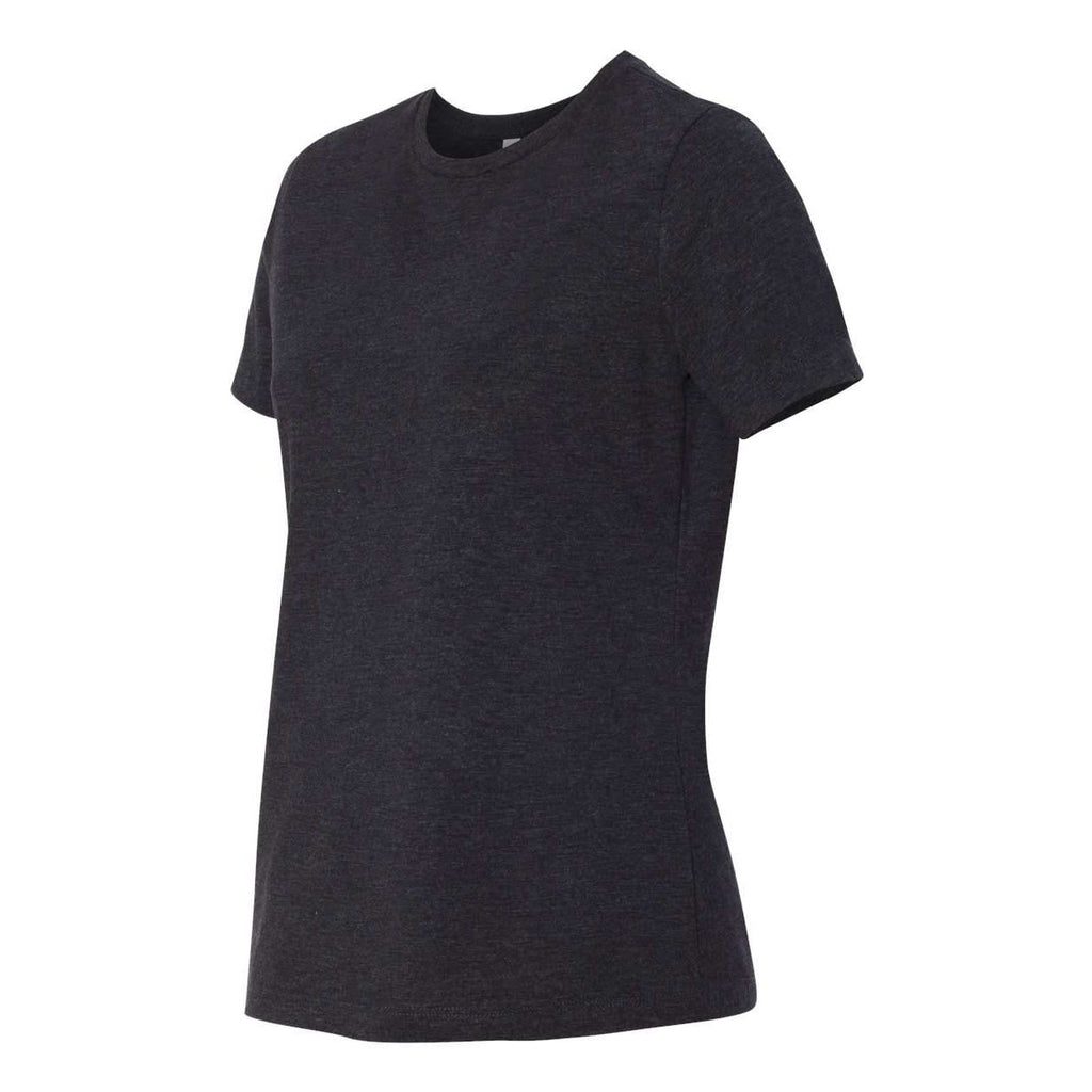 BELLA + CANVAS Women's Relaxed Fit Triblend Tee - Charcoal Black Triblend - Side