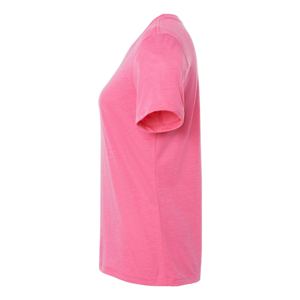 BELLA + CANVAS Women's Relaxed Fit Triblend Tee - Charity Pink Triblend - Direct Side