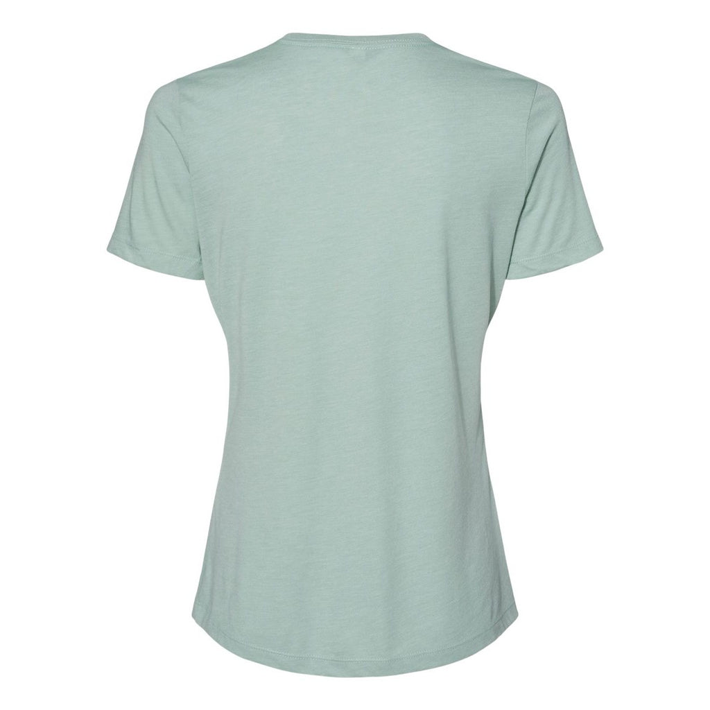 BELLA + CANVAS Women's Relaxed Fit Triblend Tee - Dusty Blue Triblend - Back