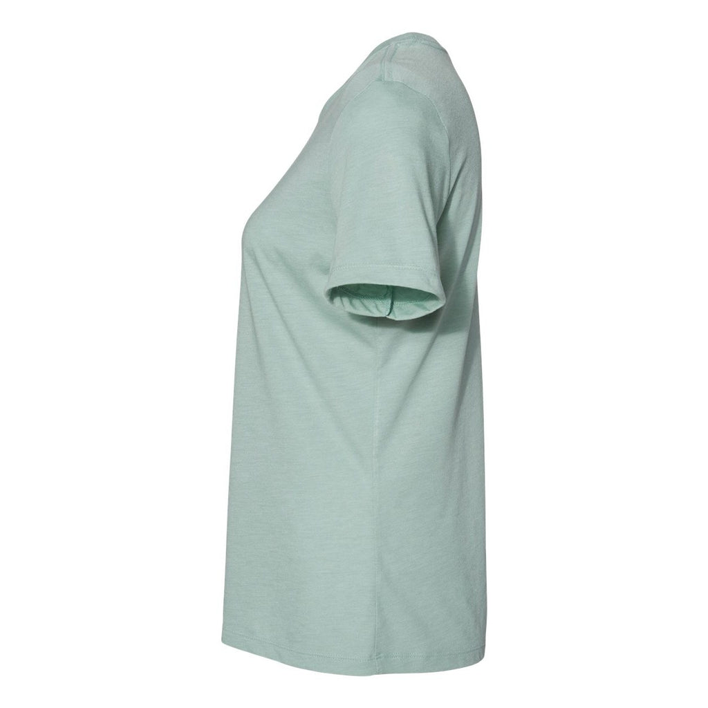 BELLA + CANVAS Women's Relaxed Fit Triblend Tee - Dusty Blue Triblend - Direct Side