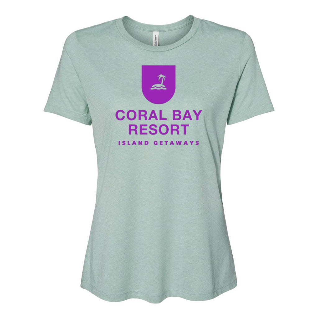 BELLA + CANVAS Women's Relaxed Fit Triblend Tee - Dusty Blue Triblend - Front