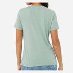 BELLA + CANVAS Women's Relaxed Fit Triblend Tee - Dusty Blue Triblend - On Model Back