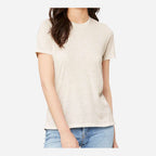 BELLA + CANVAS Women's Relaxed Fit Triblend Tee - Oatmeal Triblend - On Model Front