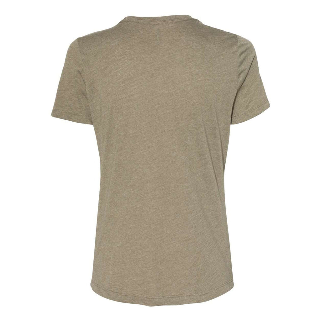 BELLA + CANVAS Women's Relaxed Fit Triblend Tee - Olive Triblend - Back