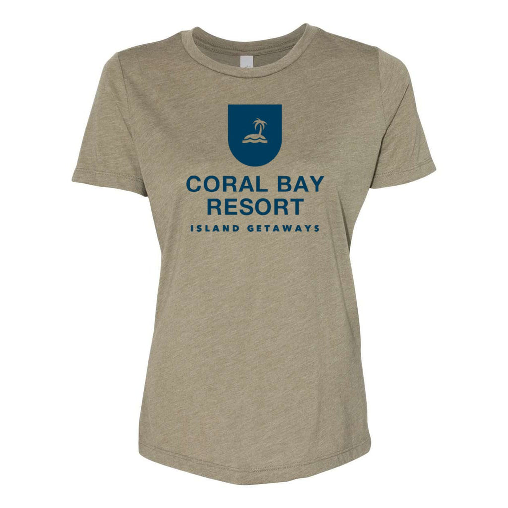 BELLA + CANVAS Women's Relaxed Fit Triblend Tee - Olive Triblend - Front