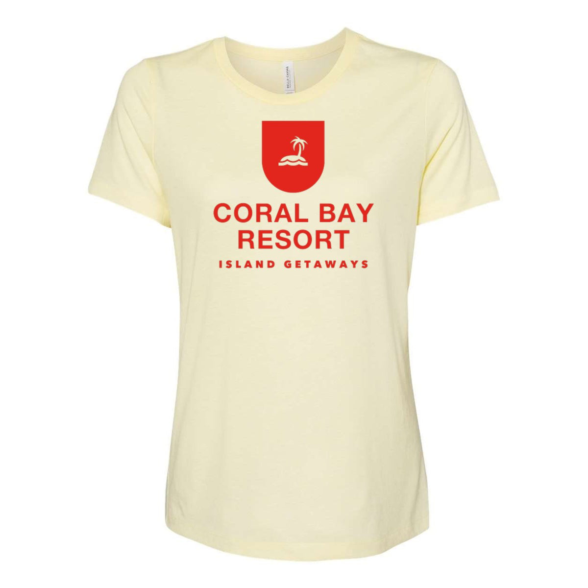 BELLA + CANVAS Women's Relaxed Fit Triblend Tee - Pale Yellow Triblend - Front