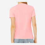 BELLA + CANVAS Women's Relaxed Fit Triblend Tee - Pink Triblend - On Model Back