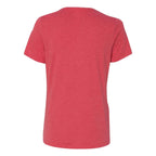 BELLA + CANVAS Women's Relaxed Fit Triblend Tee - Red Triblend - Back