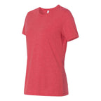 BELLA + CANVAS Women's Relaxed Fit Triblend Tee - Red Triblend - Side
