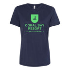 BELLA + CANVAS Women's Relaxed Fit Triblend Tee - Solid Navy Triblend - Front