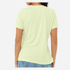 BELLA + CANVAS Women's Relaxed Fit Triblend Tee - Spring Green Triblend - On Model Back
